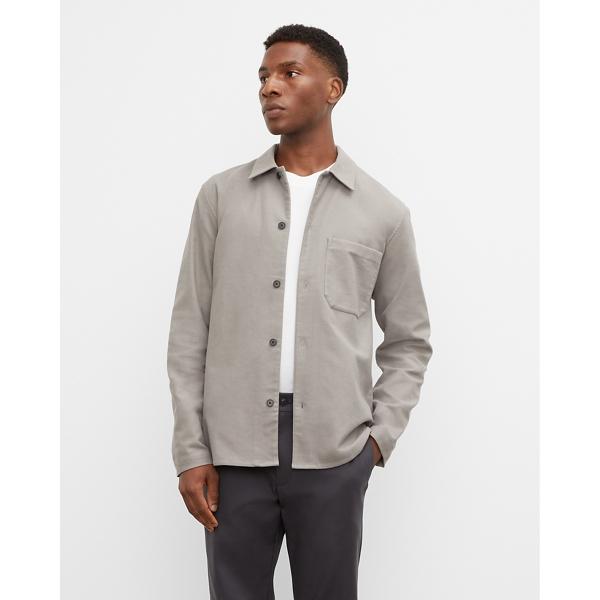 Club Monaco Long Sleeve Moleskin Solid Shirt