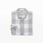 Club Monaco Color Bright Heather Grey Buffalo Check Shirt