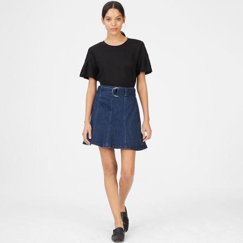 Club Monaco Color Blue Louiza Denim Skirt