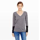 Club Monaco Color Grey Agnes Tweed Block Sweater In Size Xs