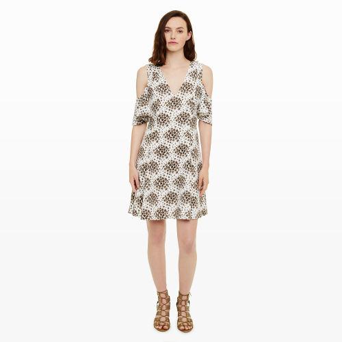 Club Monaco Color White Pernille Cold-shoulder Dress