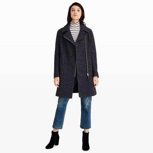 Club Monaco Color Navy Speckle Aoife Coat