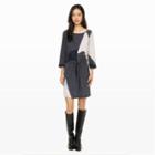 Club Monaco Color Blue Blake Silk Stripe Dress In Size 0