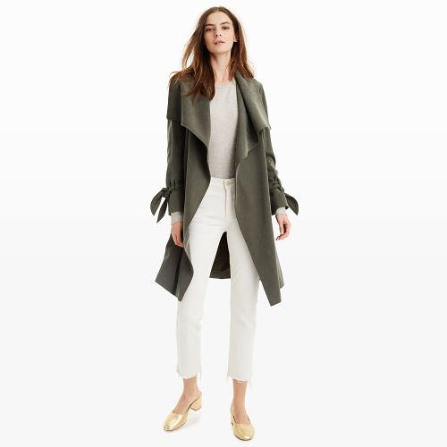 Club Monaco Color Seaweed Green Ellayne Trench Coat