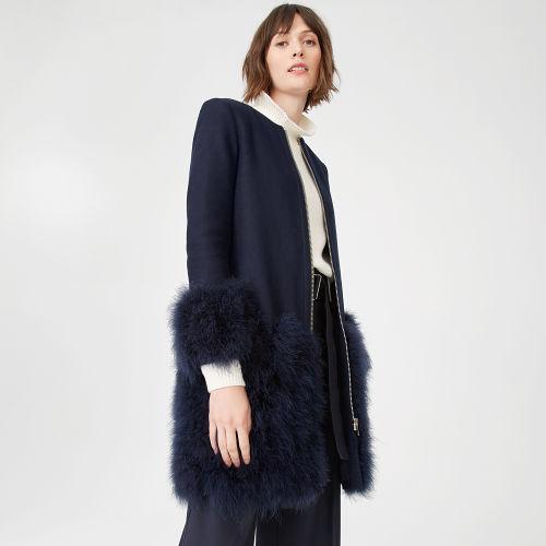 Club Monaco Color Blue Maxxeen Coat