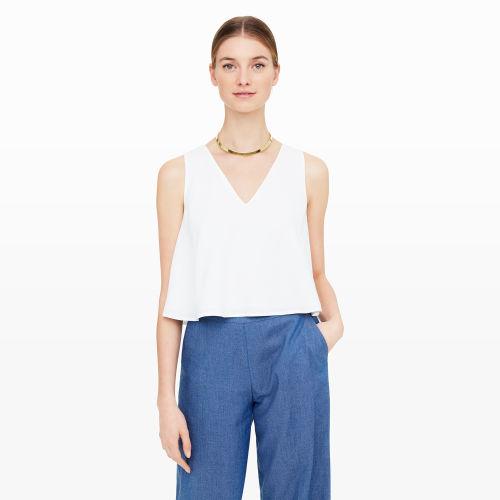 Club Monaco Color White Leary Trapeze Tank