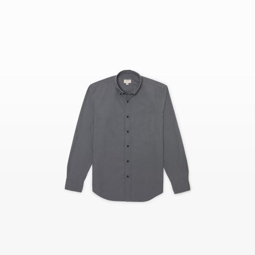 Club Monaco Color Grey Slim-fit Bd Wash Poplin Shirt