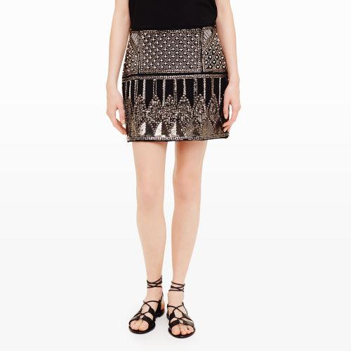Club Monaco Color Black Zelphia Embellished Skirt