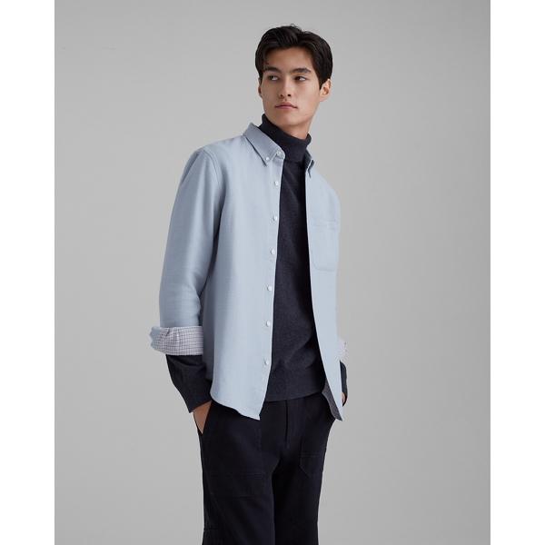Club Monaco Houndstooth Doubleface Long Sleeve Shirt
