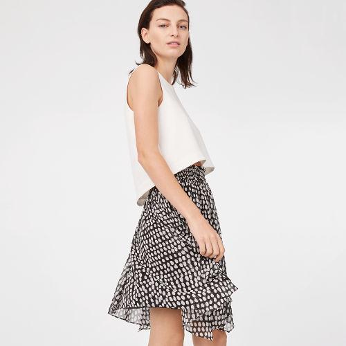Club Monaco Color Black/white Multi Midian Skirt