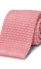 Club Monaco Color Pink Samson Silk Knit Tie In Size One Size
