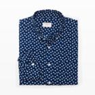 Club Monaco Color Blue Slim-fit Ditsy Floral Shirt In Size Xl