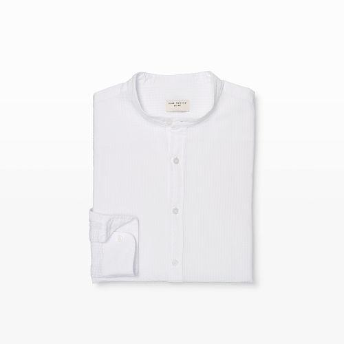 Club Monaco Color White Slim Seersucker Shirt