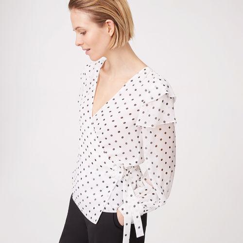 Club Monaco Strils Silk Wrap Top