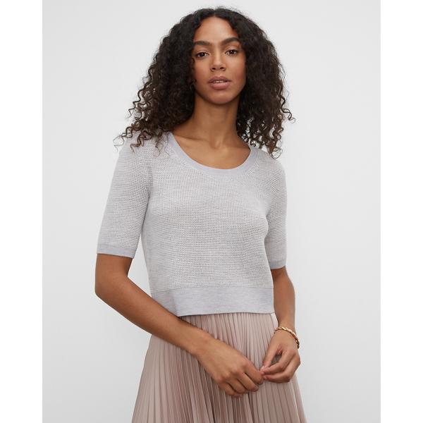 Club Monaco Waffle Knit Scoop Neck Top