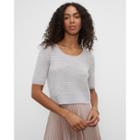 Club Monaco Waffle Knit Scoop Neck Top