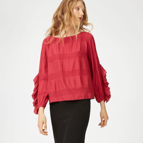 Club Monaco Color Mela Red Rubard Top