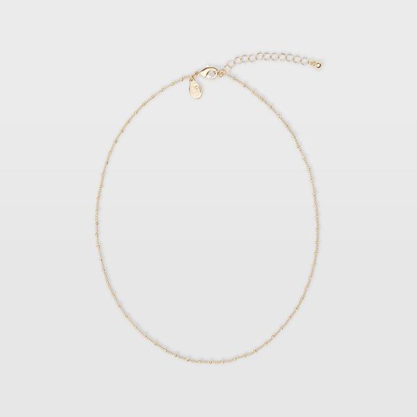 Club Monaco Gold Short Mini Bead Necklace