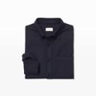 Club Monaco Color Black Slim Soft Herringbone Shirt