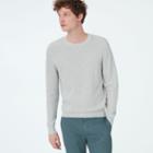 Club Monaco Color Grey Stitch Crew Sweater
