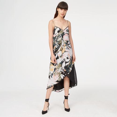 Club Monaco Color Black Kittrick Silk Slip Dress