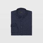 Club Monaco Color Blue Slim Anchor Print Shirt