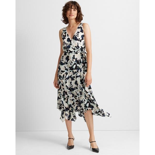 Club Monaco Faux Wrap Silk Tank Dress