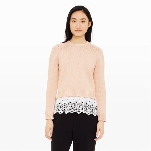 Club Monaco Genara Lace-hem Sweater
