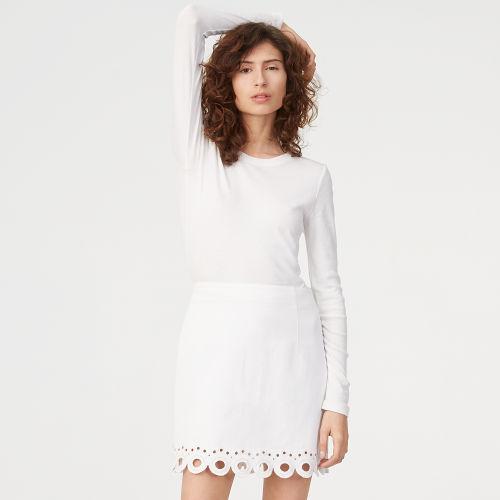 Club Monaco Color White Akemi Denim Skirt
