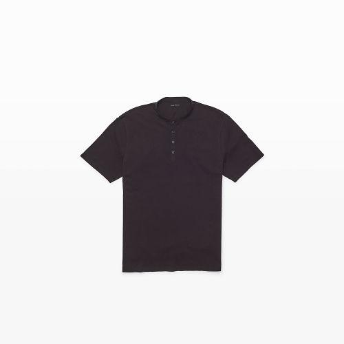 Club Monaco Color Black Poplin Trim Henley