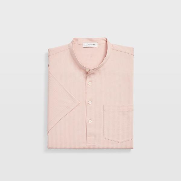 Club Monaco Pink Short-sleeve Stripe Popover