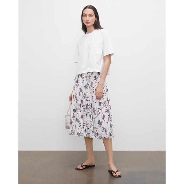 Club Monaco Floral Elasticated Pleated Skirt