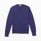 Club Monaco Color Blue Cashmere V-neck In Size Xl