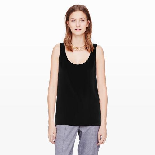 Club Monaco Color Black Imogene Silk Tank
