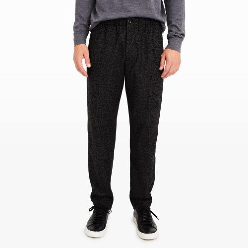 Club Monaco Color Charcoal Black Floral Jacquard Pull-on Pant