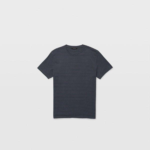 Club Monaco Marfa Blue Narrow Stripe Tee