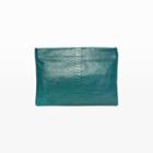 Duex Cuirs Color Green Deux Cuirs Snakeskin Clutch