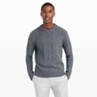 Club Monaco Color Grey Merino Cable Crew Sweater