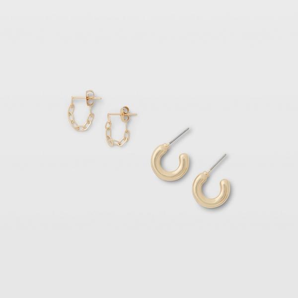 Club Monaco Paperclip Hoop Set
