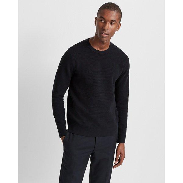 Club Monaco Black Ottoman Stitch Sweater