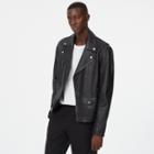 Club Monaco Black Leather Biker Jacket