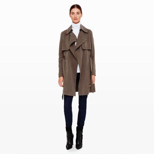 Club Monaco Color Green Lindy Soft Trench In Size Xs