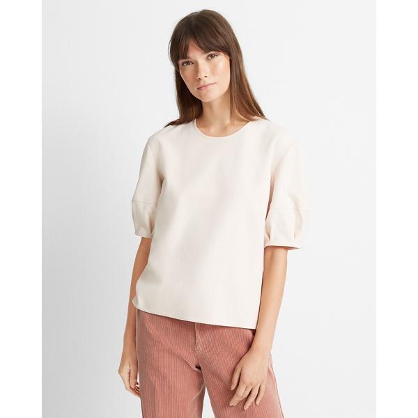 Club Monaco Almond Puff Sleeve Top