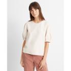 Club Monaco Almond Puff Sleeve Top