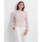 Club Monaco Pale Pink Lurex Trim Sweater