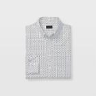 Club Monaco White Multi Slim Scattered Foulard Shirt