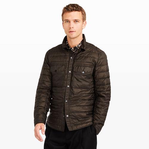 Club Monaco Color Black Quilted Cpo Shirt