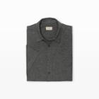 Club Monaco Color Grey Short-sleeve Linen Shirt