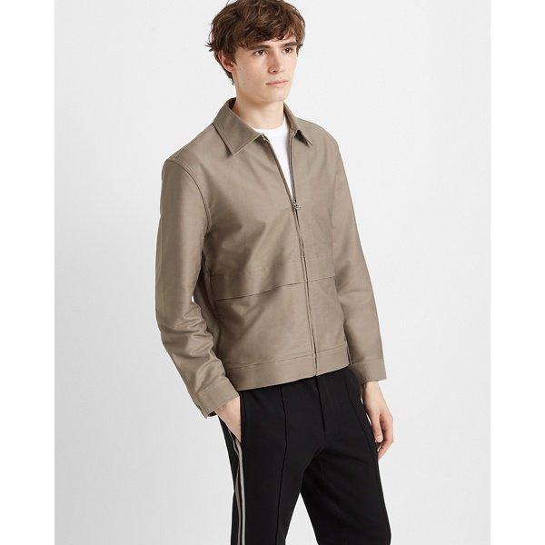 Club Monaco Fossil Beige Flap Zip Jacket