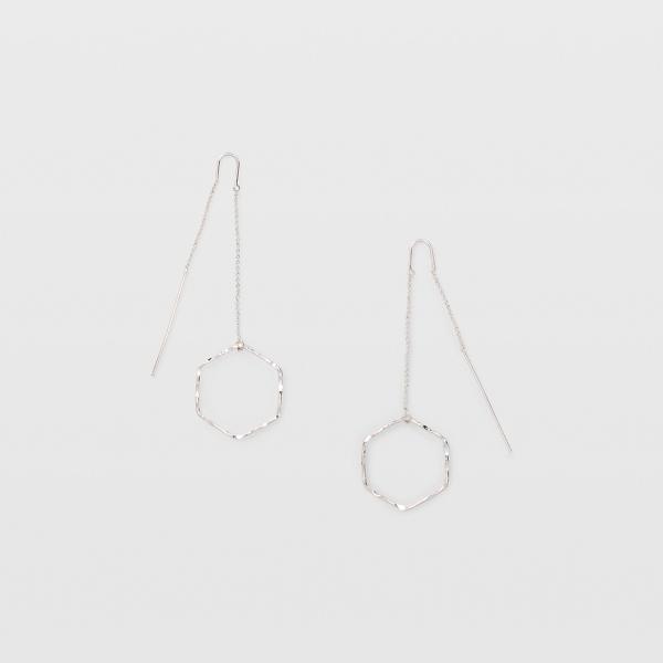 Club Monaco Hammered Geo Threader Earrings